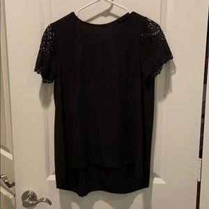 Black MK lace sleeve blouse